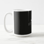 Trendiges Dunkelgrau Schlichtes Minimalistisches S Kaffeetasse (Links)