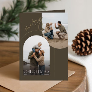 Trendiges Elegantes Foto Familie Frohe Weihnachten