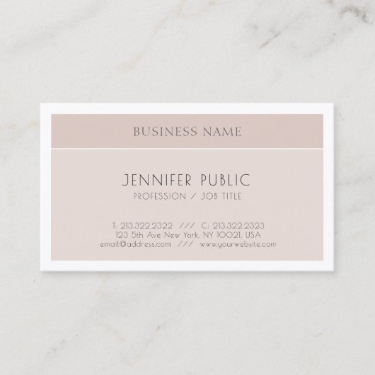 Trendiges Elegantes Modisch Colors Intelligentes D Visitenkarte (Vorderseite)