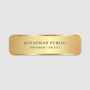 Trendiges Elegantes Template Gold Glamour Luxus Namensschild