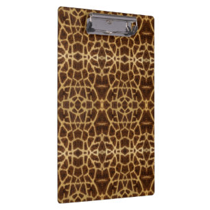 Trendiges exotisches Giraffenfell-Muster-Tierdruck Klemmbrett