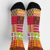 Trendiges farbenfrohes Muster mit Hohlräumen Socken (Oben)