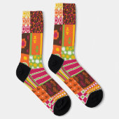 Trendiges farbenfrohes Muster mit Hohlräumen Socken (Rechts)