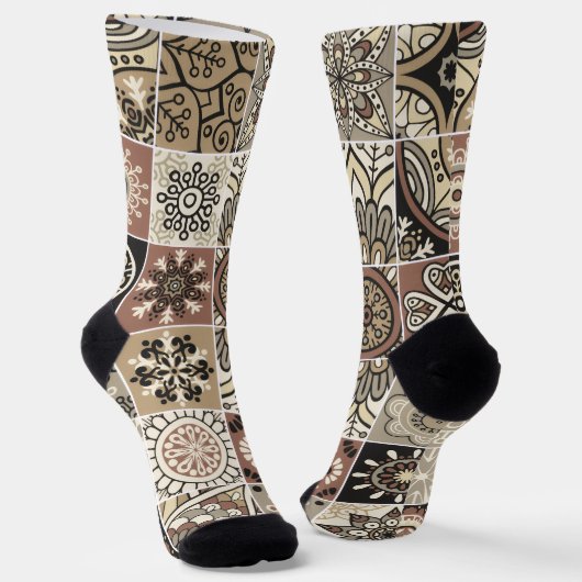 Trendiges farbenfrohes Muster Socken (Gewinkelt)