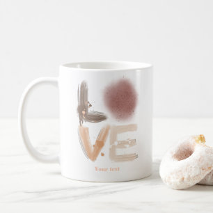 Trendiges Farbklecks-Liebesdesign für den urbanen  Kaffeetasse