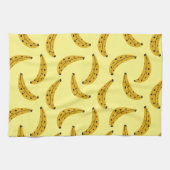 Trendiges, fettes Bananenmuster Gelb Geschirrtuch (Horizontal)