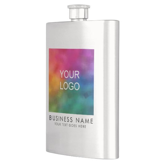 Trendiges Firmenlogo hier Modernes Elegantes Flachmann (Links)