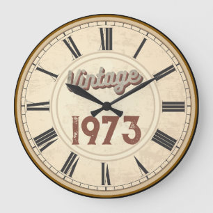 TRENDIGES GEBOREN VINTAGE 1973 RÖMISCHE ZAHLEN  GROßE WANDUHR