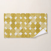 Trendiges, gelbes Punktmuster in Aquarell Badhandtuch Set (Handtuch)