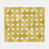 Trendiges, gelbes Punktmuster in Aquarell Fleecedecke (Vorderseite (Horizontal))