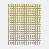 Trendiges gelbes und graues Herzdesign Fleecedecke (Vorderseite)
