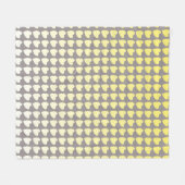 Trendiges gelbes und graues Herzdesign Fleecedecke (Vorderseite (Horizontal))