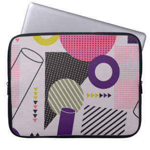 Trendiges geometrisches flaches Muster Muster, Sti Laptopschutzhülle