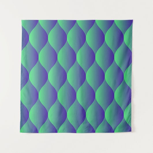 Trendiges geometrisches Muster mit abstrakten Form Wandteppich (Vorderseite)