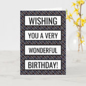 Trendiges geometrisches Muster, Moderne Geburt Karte (Gelbe Blume)