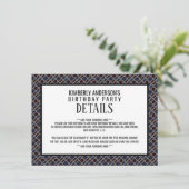 Trendiges geometrisches Muster, moderne Geburtstag Einladung (Stehend Vorderseite)