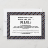 Trendiges geometrisches Muster, moderne Geburtstag Einladung (Vorderseite)