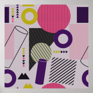 Trendiges geometrisches Muster, Stil, abstrakt Poster