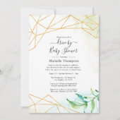 Trendiges geometrisches Wasserfarbenantrieb mit Du Einladung (Vorderseite)