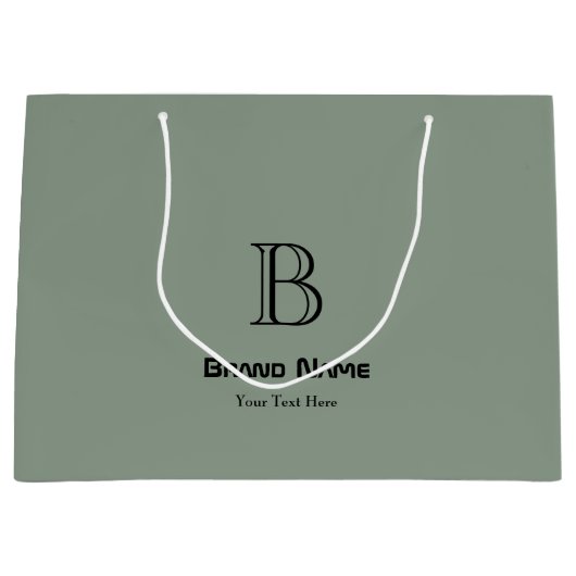 Trendiges Geschäft individuelles Monogramm Minimal Große Geschenktüte (Vorderseite)