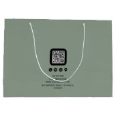 Trendiges Geschäft individuelles Monogramm Minimal Große Geschenktüte (Rückseite)