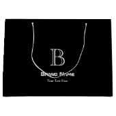 Trendiges Geschäft individuelles Monogramm Minimal Große Geschenktüte (Vorderseite)