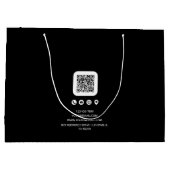 Trendiges Geschäft individuelles Monogramm Minimal Große Geschenktüte (Rückseite)