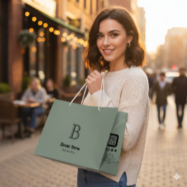 Trendiges Geschäft individuelles Monogramm Minimal Große Geschenktüte