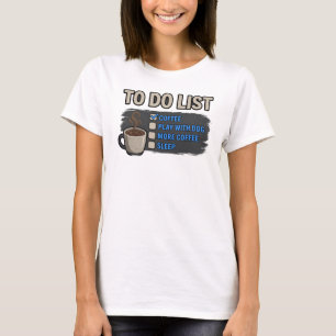 Trendiges Gold COFFEE SPIEL MIT DEM HUND Designer T-Shirt