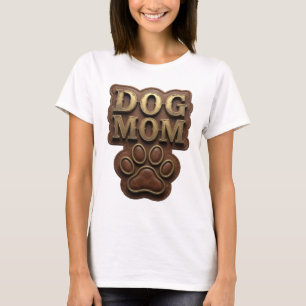 Trendiges Gold DOG MOM fettes Design T-Shirt