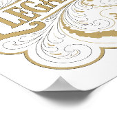 Trendiges Gold ELEGANCE Statement-Design Poster (Ecke)