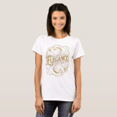 Trendiges Gold ELEGANCE Statement-Design T-Shirt (Vorne ganz)