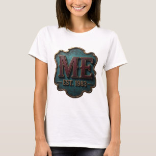 Trendiges Gold ME EST 1983 Grafikdesign T-Shirt