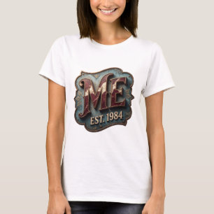Trendiges Gold ME ESTABLISHED 1984 Künstlerisches T-Shirt