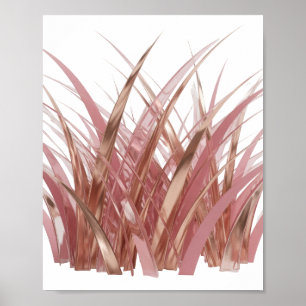 Trendiges Gold METALLISCHES GRAS Zitat Design Poster