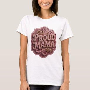 Trendiges Gold STOLZE MAMA Fettes Design T-Shirt
