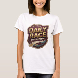 Trendiges Gold TÄGLICHES RENNEN FÜHRT ZU NICHTS T-Shirt