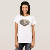 Trendiges Gold TEACH MODE OFF Stil Statement T-Shirt (Vorne ganz)