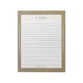 Trendiges Gold Texture-Logo Notizblock (Rotiert)