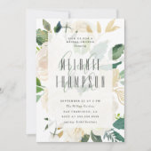 Trendiges Gold Watercolor Peongs Brautparty Einladung (Vorderseite)