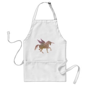 Trendiges goldenes Glitter Funkel Einhorn Pegasus Schürze