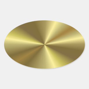 Trendiges goldenes metallisches Aussehen Blanko-Vo Ovaler Aufkleber