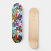 Trendiges Graffiti-Kunstmuster Skateboard (Vorderseite)