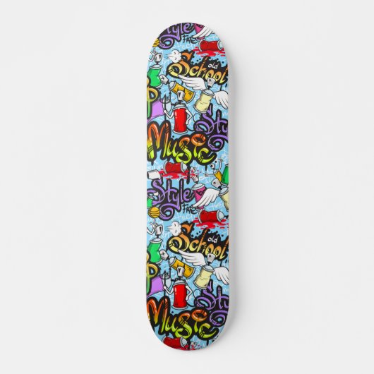 Trendiges Graffiti-Kunstmuster Skateboard (Vorne)