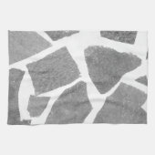 Trendiges, grau-weißes Fliesenmuster, Steinziegels Küchentuch (Horizontal)