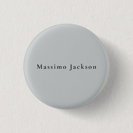Trendiges graues modernes Design einzigartig persö Button (Vorderseite)