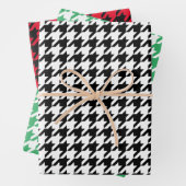 Trendiges Hahnentrittmuster Weihnachten Geschenkpapier Set (Beispiel)