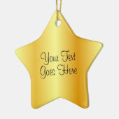 Trendiges Handwriting von Skriptvorlage Gold Look Keramik Ornament (Links)