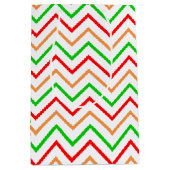 Trendiges helles Chevron-Muster Mittlere Geschenktüte (Vorderseite)
