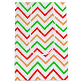 Trendiges helles Chevron-Muster Mittlere Geschenktüte (Rückseite)
